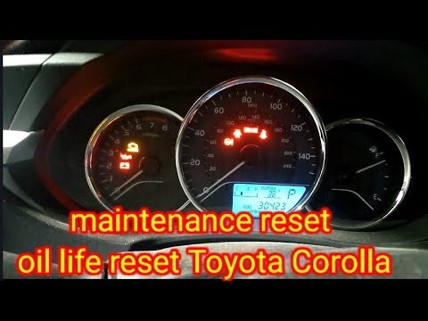 Toyota Corolla 2014 /2017 maintenance light reset - YouTube