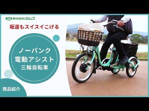 毎日の買い物もラクラク】ノーパンク電動アシスト三輪自転車