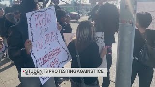 Students in San Lorenzo protest against ICE