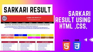 SARKARI RESULT Website Demo Using HTML CSS || How To Degine Sarkari Result Website Source Code👉 screenshot 3