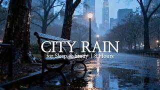 When the Night Feels Heavy 🌧️ City Park Rain ASMR for Sleep & Deep Focus (8 Hours)