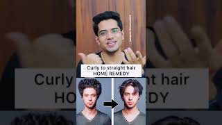 Curly to straight hair home remedy #curlyhair