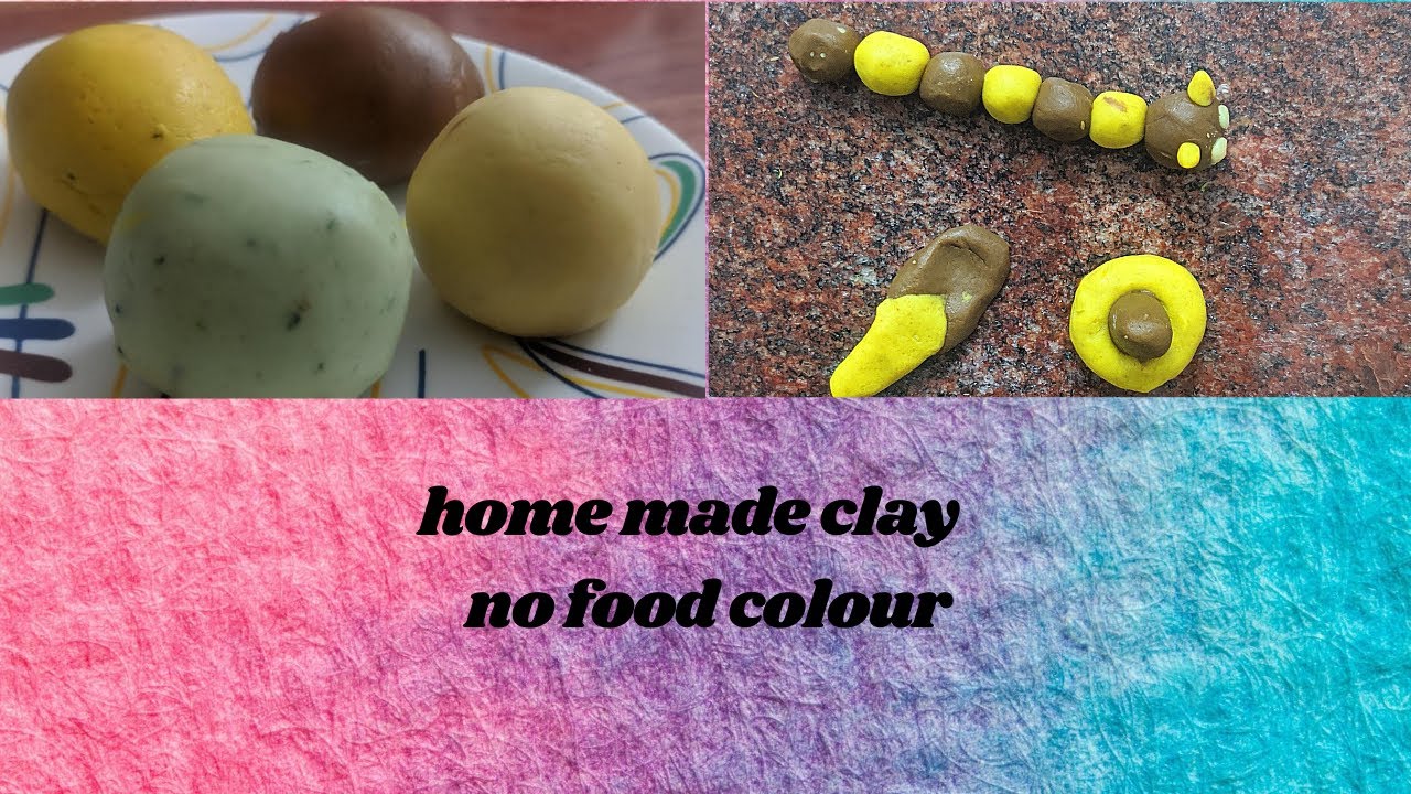 how to make clay at home/no food colour clay/toy making using clay/clay