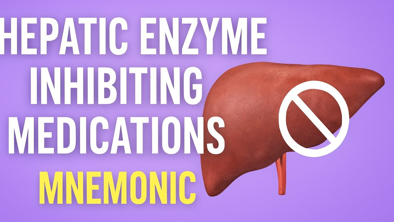💯 Easiest Way to Remember Hepatic Enzyme Inhibiting Medications | MNEMONIC 