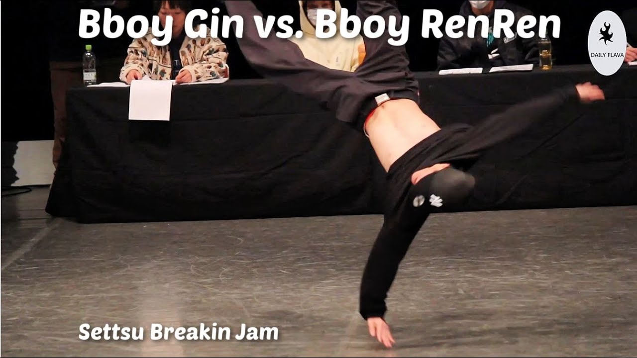 Final. Bboy Gin (Tokyo) vs. RenRen (Osaka). Junior bboy category.