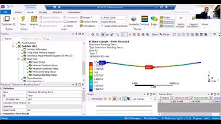 ANSYS Workbench using BEAM Elements for Modeling a Simply Supported Beam in Bending