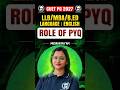 PYQ का Role क्या है? ✨ LLB MBA B.Ed Language English 💯 CUET PG 2027 Preparation 🎯#cuetpg2027 #shorts