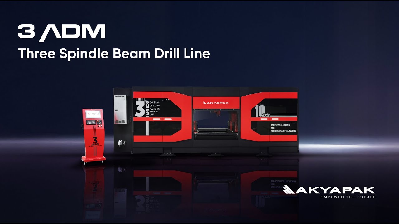 3 ADM 10-Axis Three Spindle CNC Beam Drilling Machine
