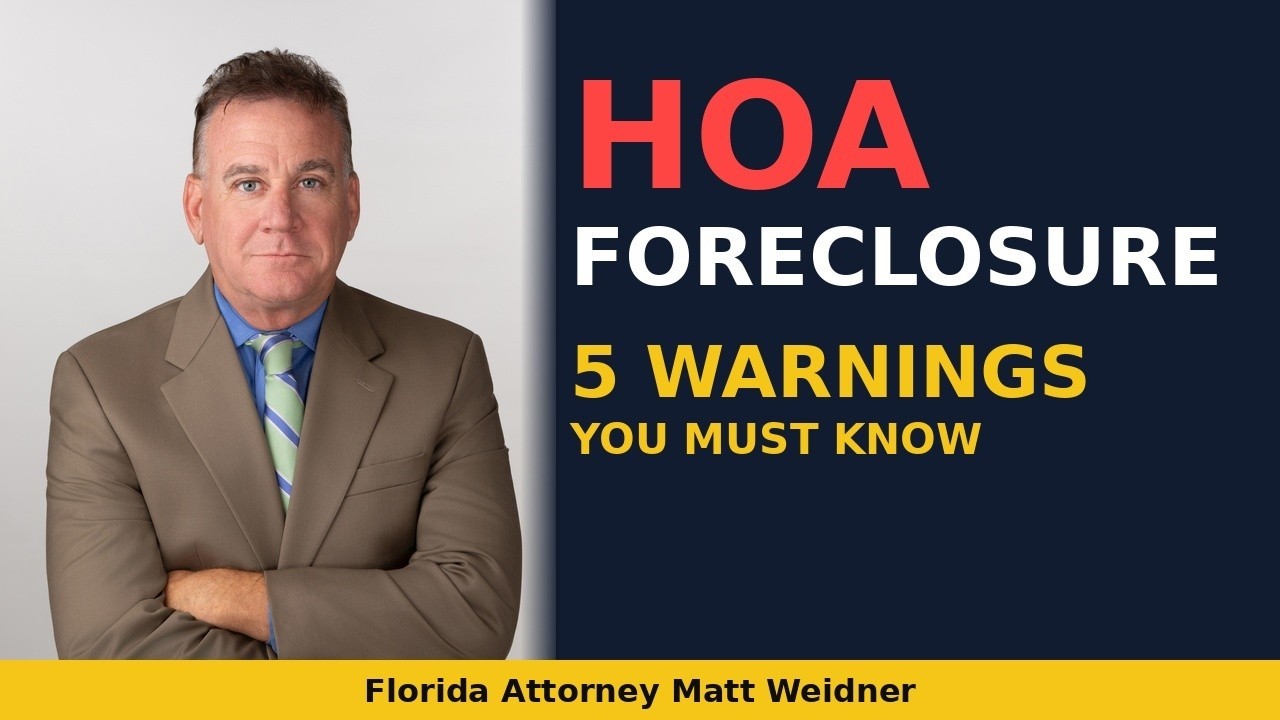 Watch on YouTube: Florida HOA Foreclosure: How They Legally Take Your Home 5 Red Flags