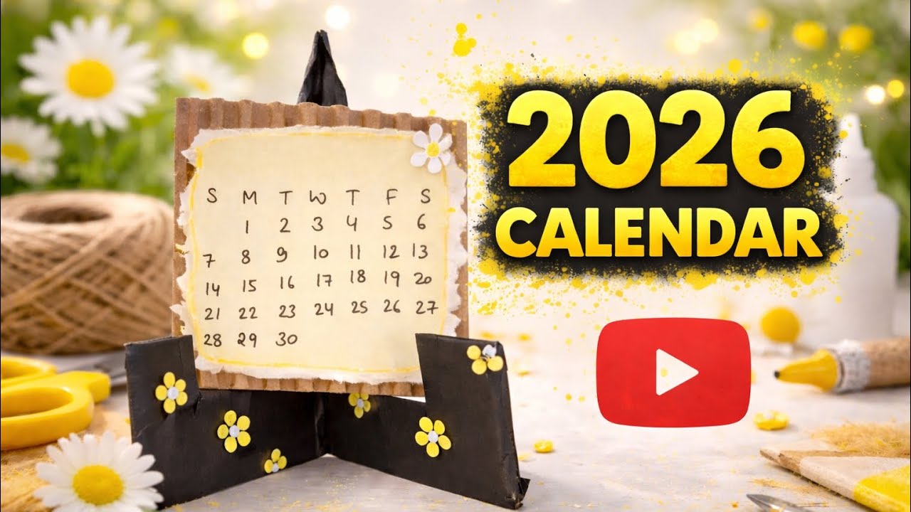 How Do Make A 2026 Calendar |diy calendar| desk calendar 