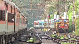 Two Trains Ascending and Descending Bhor Ghat