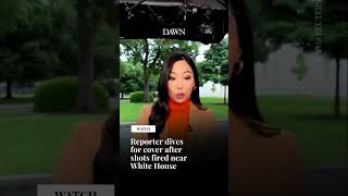 Reporter dives for cover after shots fired near White House