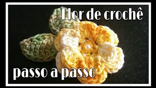 Flor De Crochê Para Aplicação