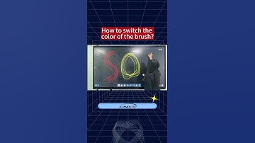 How to switch the brush color on the interactive board