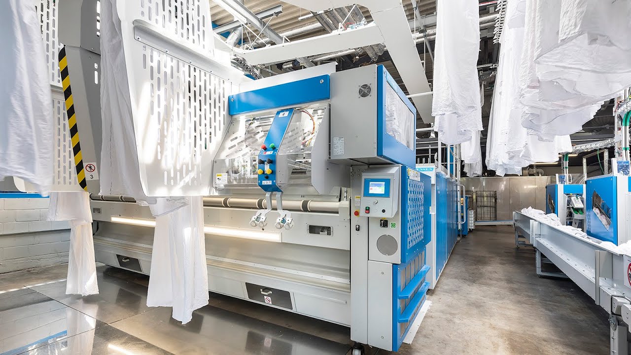 St Joris: world's fastest ironer line