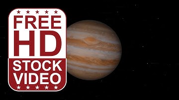 Free Stock Videos – space planets Jupiter rotating in deep space with stars 3D animation
