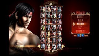 Mortal Kombat 9 Liu Kang arcade Medium No round lost