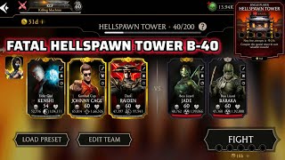 Fatal Hellspawn Tower Battle 40 Boss Fight + Reward || Mk Mobile || Mortal Kombat || MrKombat ||