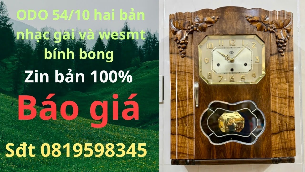 Mã 822 ODO 54/10 hai bản nhạc gai carilon và wesmt zin bản 100% mặt diện đồng Lh 0819598345 
