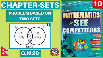 PROBLEM BASED ON TWO SETS-10 ||READMORE CMATHS QUESTIONS SOLUTIONS|| CMATHS ACADEMY