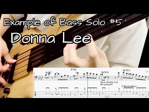 Donna Lee【Example Of Bass Solo♯5】