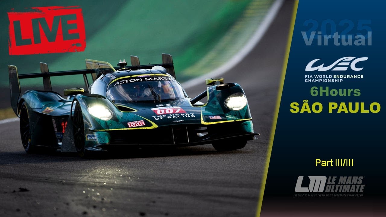 LMU  1.1  🔵  2025 Virtual WEC - 6H S.Paulo - Part III/III (Hour5&6)