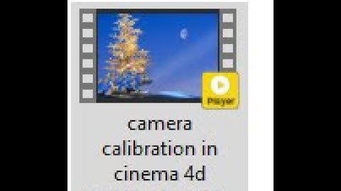 camera calibration in cinema 4d making Aa crhistmas tree
