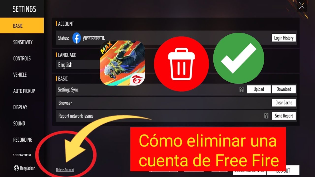 Como Eliminar Mi Cuenta De Free Fire