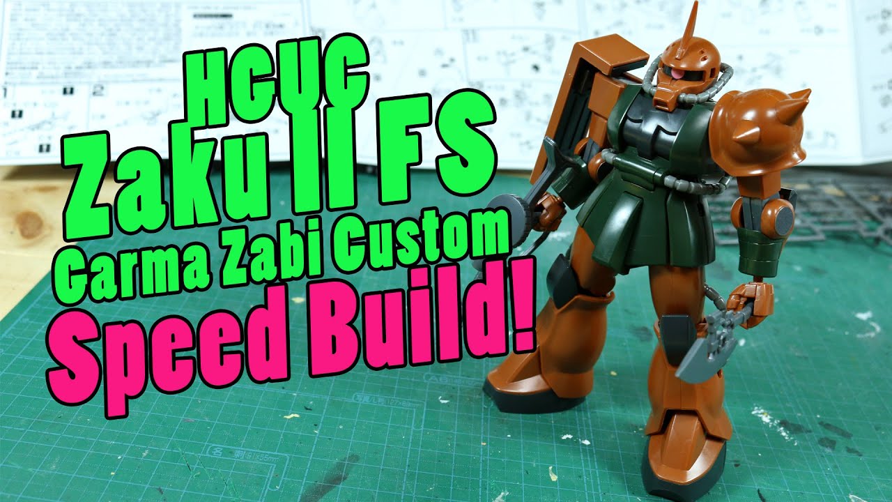 782 - HGUC Zaku II FS Garma Zabi Custom (Speed Build) - YouTube