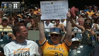 MIL@PIT: Fan can see a game for the first time