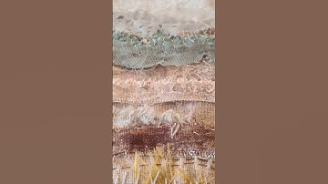 Painting with fabric pt 2.  Creative use of fabric scraps and simple stitches for textile art.