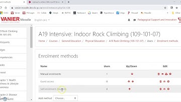 Creating a Self-enrollment Key for a Course in Moodle 3.6