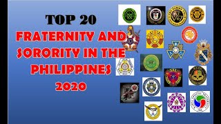 TOP 20 FRATERNITY AND SORORITY IN THE PHILIPPINES 2020