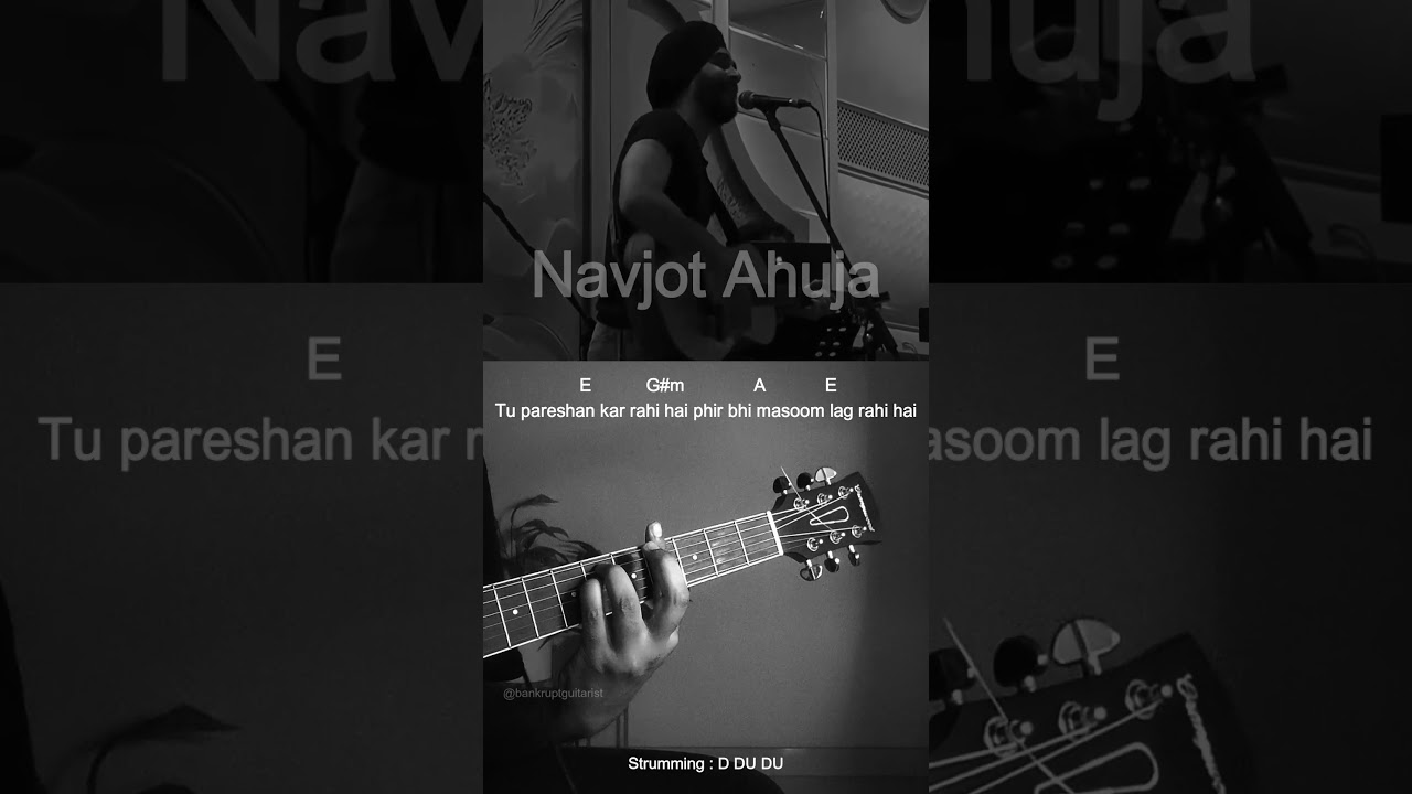 Tere liye mandir jau navjot ahuja guitar lesson #cover #guitar #musicclip