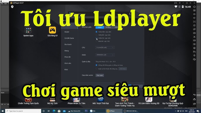 Cách tối ưu giả lập ldplayer giảm lag máy tính khi chơi game cho PC và laptap - YouTube
