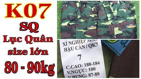 Bộ rằn ri sĩ quan k07 cỡ lớn dành cho các bác 80-90kg