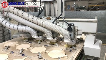 Máy Chạm Khắc CNC  4 Đầu SFDWT 1325 Khắc 3D Khắc Gỗ Năng Suất Nhất | Máy Khắc Gỗ CNC | Quốc Duy