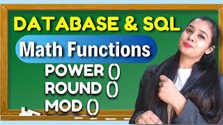 Database & SQL | Math functions: POWER (), ROUND (), MOD () | Class 12 IP #class12ip #sql #mysql