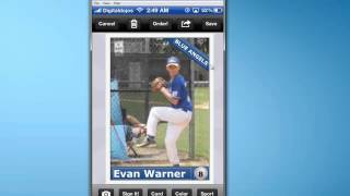 Build a baseball card using Sports Card mobile application screenshot 3