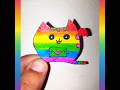 Mini Rainbow Cat😍#shorts #papercutting #art #cat