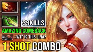 WTF 1 SHOT COMBO Level 5 Dagon Laguna Unlimited Skill Spam EPIC Comeback Lina Dota 2