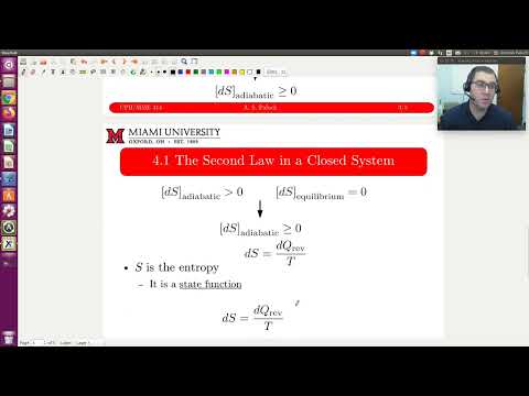 Brief Introduction to Entropy and the Second Law (Chapter 4)