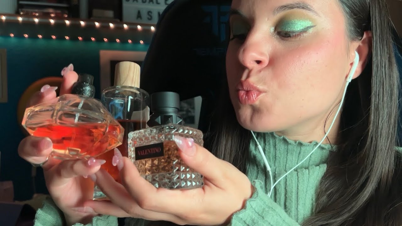 ASMR mi colección de perfumes ~ susurros, tapping, sonidos relajantes ♡