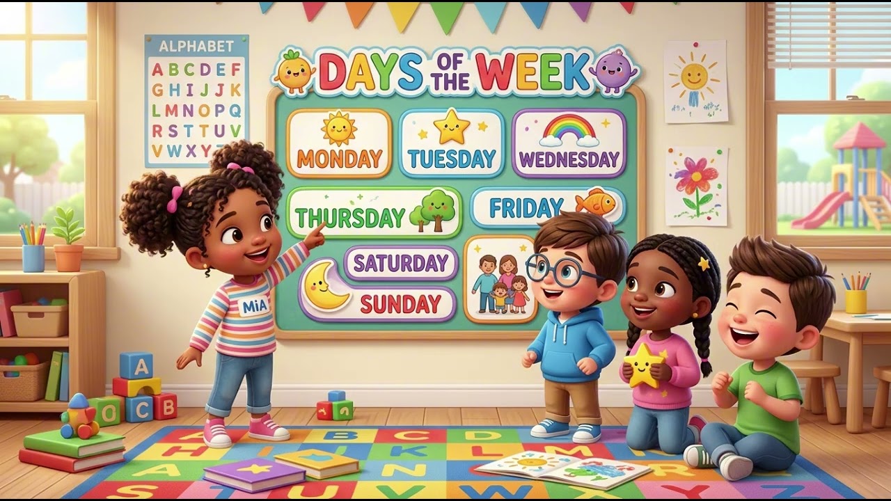 Learning the Days of the Week | Fun Weekdays Song for Kids | Nursery Rhymes & Kids Songs