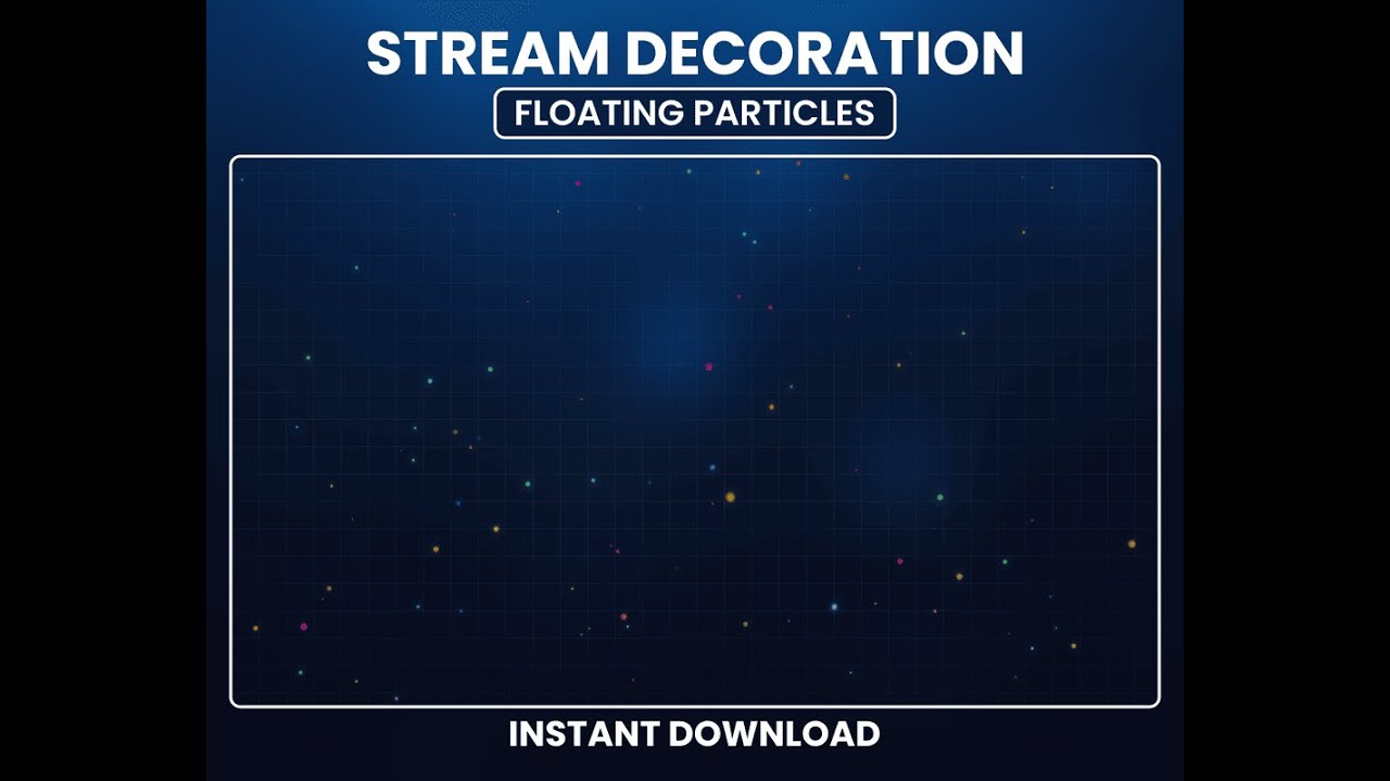 Floating Neon Dust Particles Animated Stream Overlay – Streamlabs & OBS