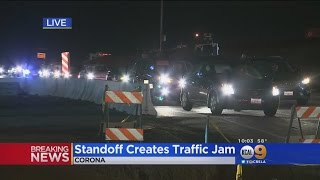 Tired, Hungry, Angry And Sometimes All 3 -- Frustrated Drivers Stuck In 91 Freeway Barricase Situati