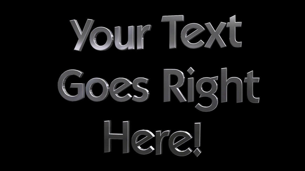 3D Rotating Metal Text (Koblenz) - Customisable animated video loop