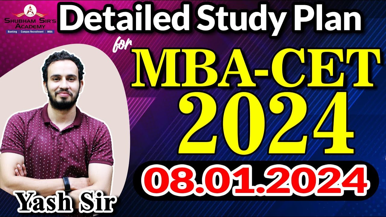 Ignite Your Success: Yash Sir's Proven MBA CET Study Plan - YouTube