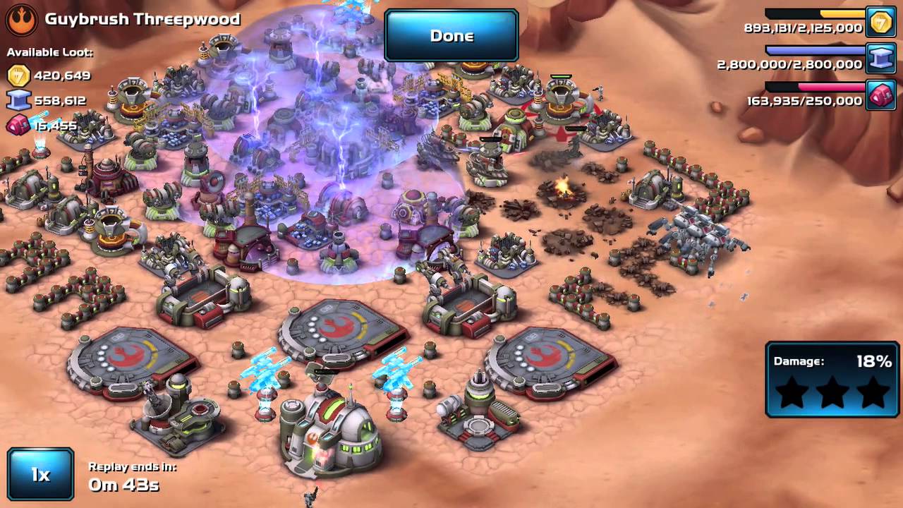 Star Wars Commander Level 9 Defence Free Protection YouTube