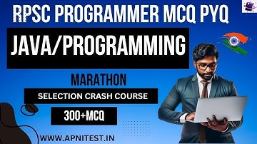 RPSC PROGRAMMER 2024| JAVA/PROGRAMMING | MARATHON |APNITEST